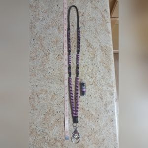 Beaded lanyard keychain